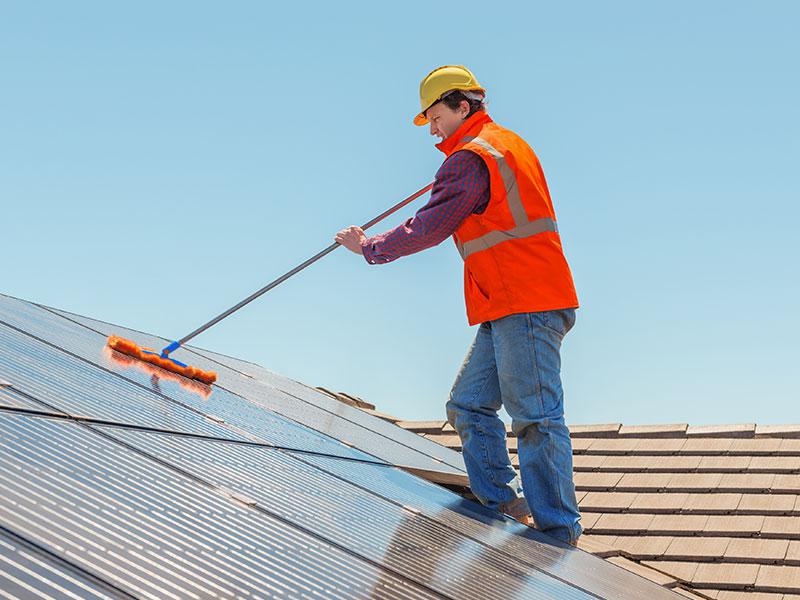 solar panel cleaning